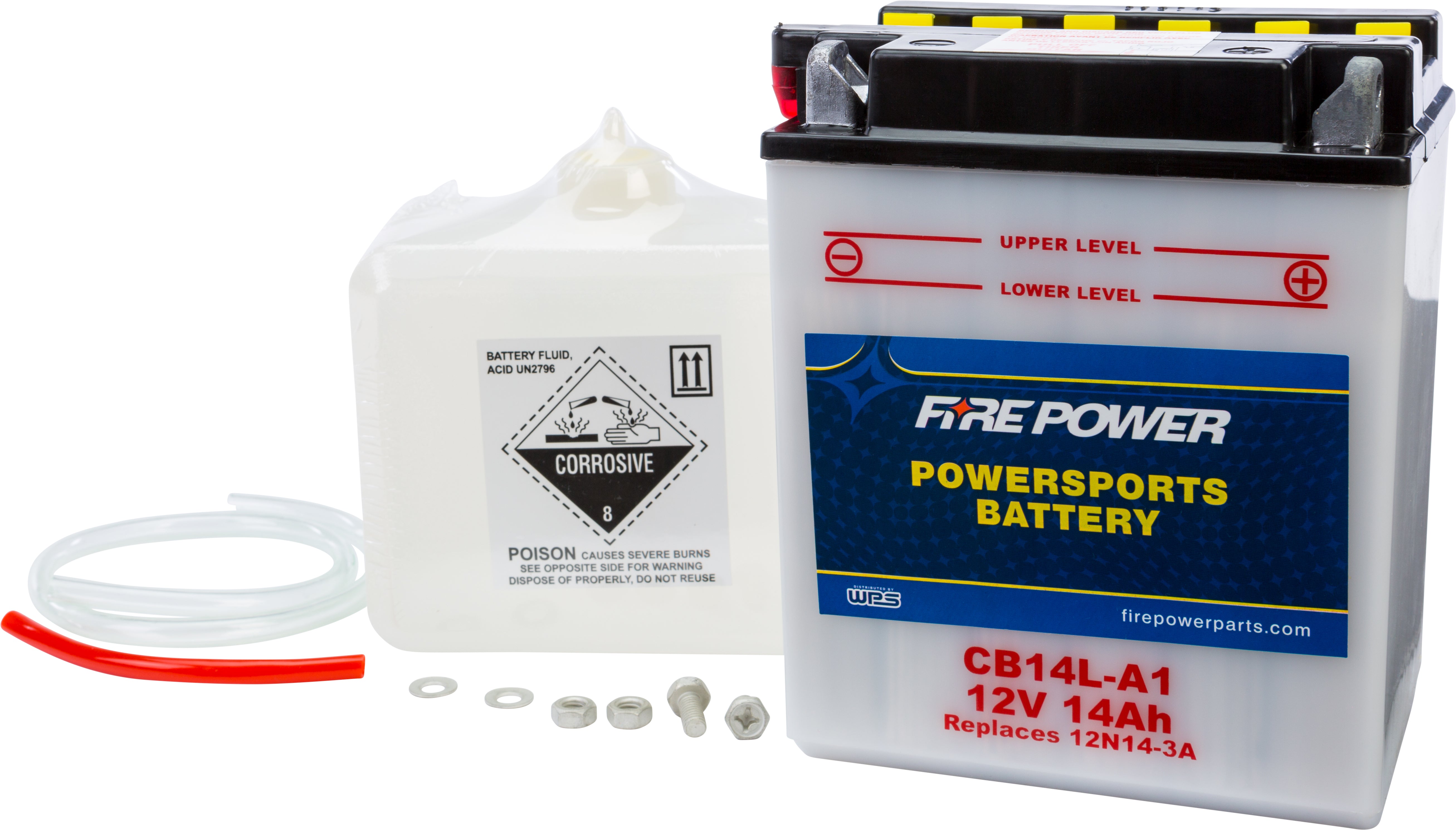 FIRE POWER - BATTERY W/ACID CB14L-A1 12V HEAVY DUTY - CB14L-A1