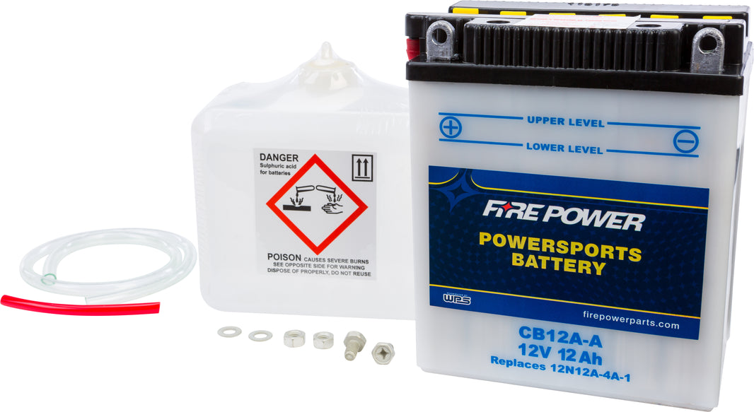 FIRE POWER - BATTERY W/ACID CB12A-A 12V HEAVY DUTY - CB12A-A