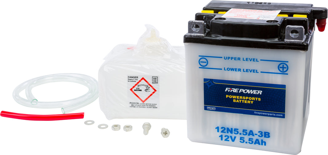 FIRE POWER - BATTERY W/ACID 12N5.5A-3B 12V - 12N5.5A-3B