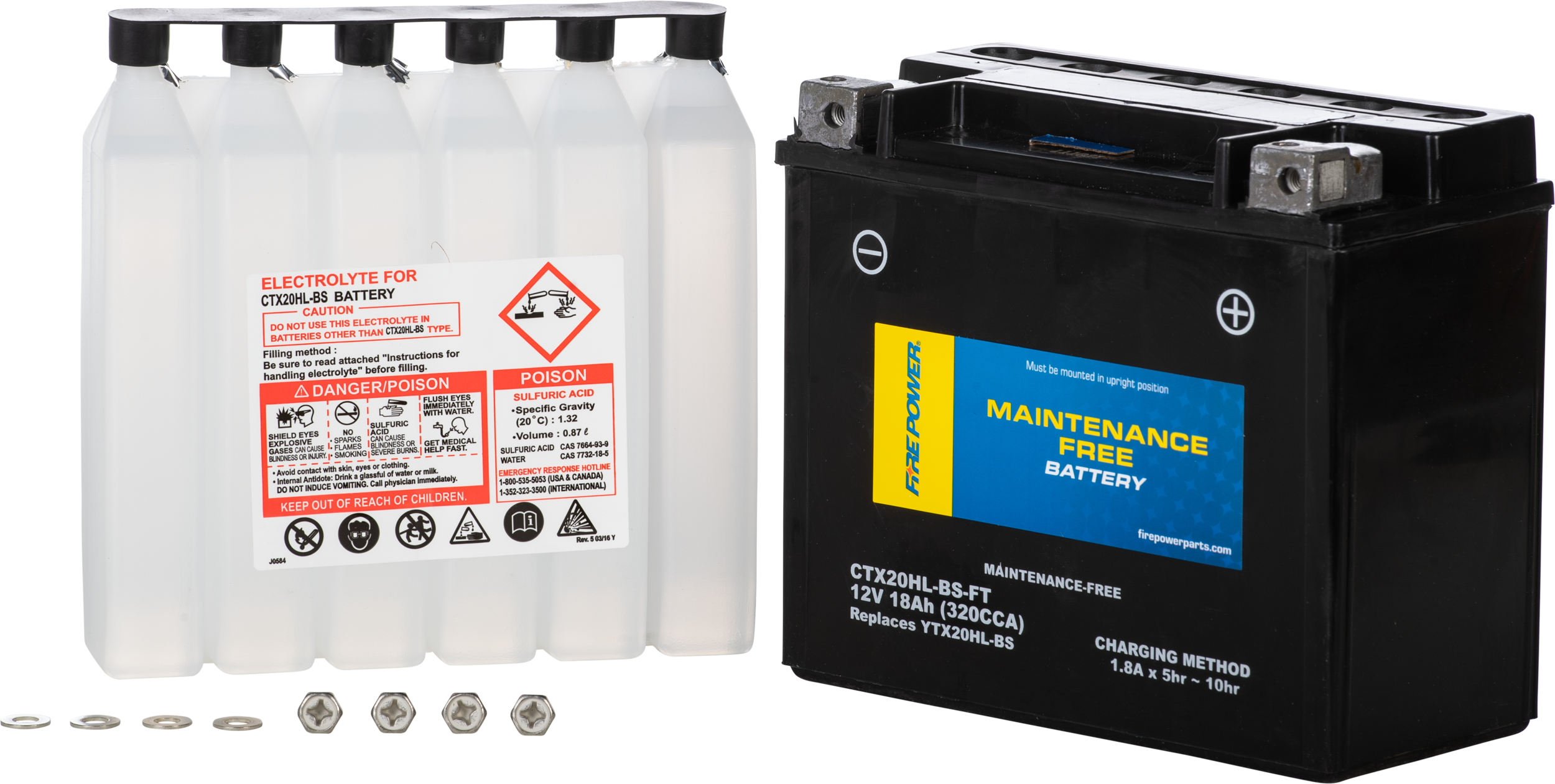 FIRE POWER - BATTERY CTX20HL-BS-FT MAINTENANCE FREE - CTX20HL-BS-FT