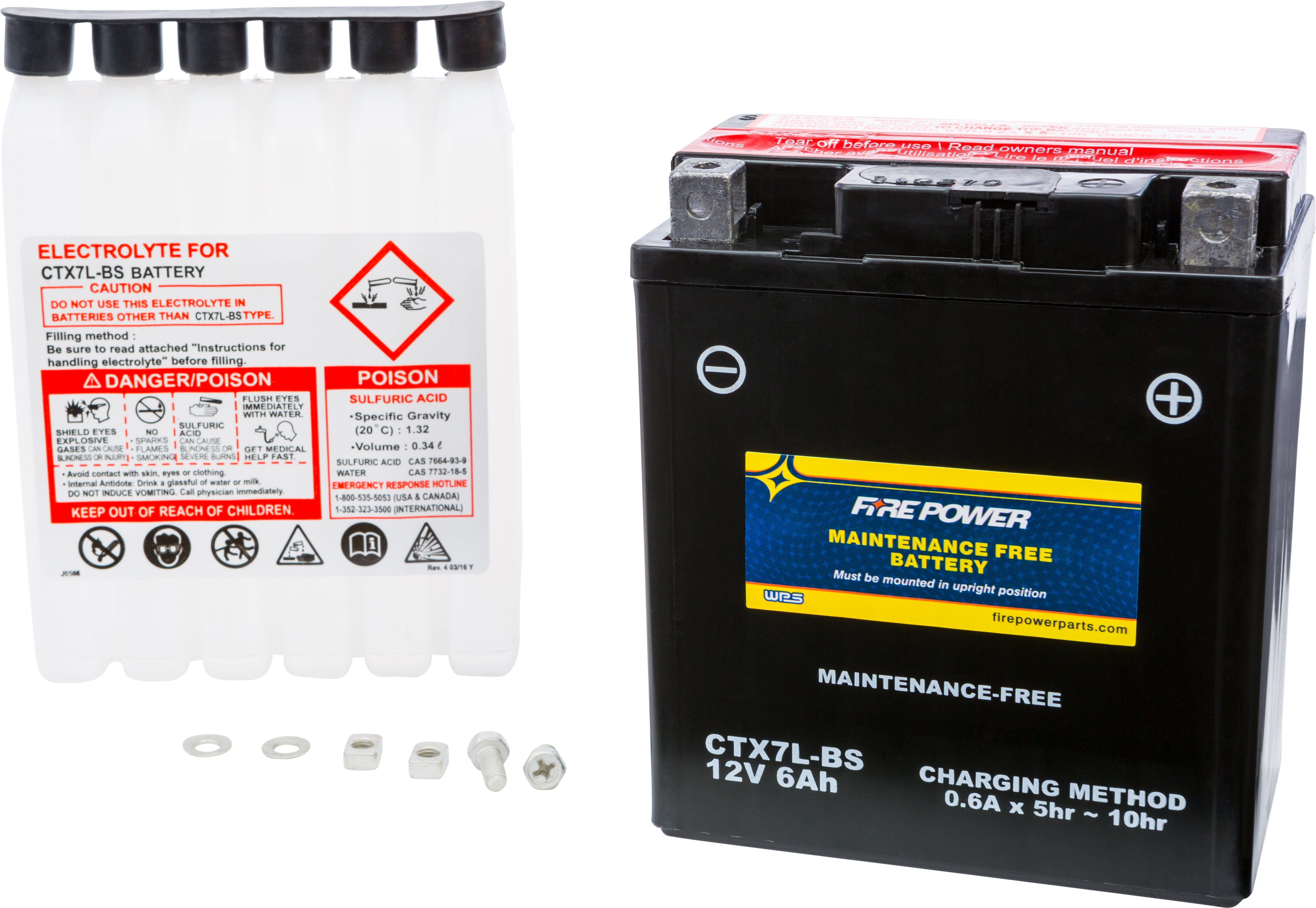 FIRE POWER - BATTERY CTX7L-BS MAINTENANCE FREE - CTX7L-BS