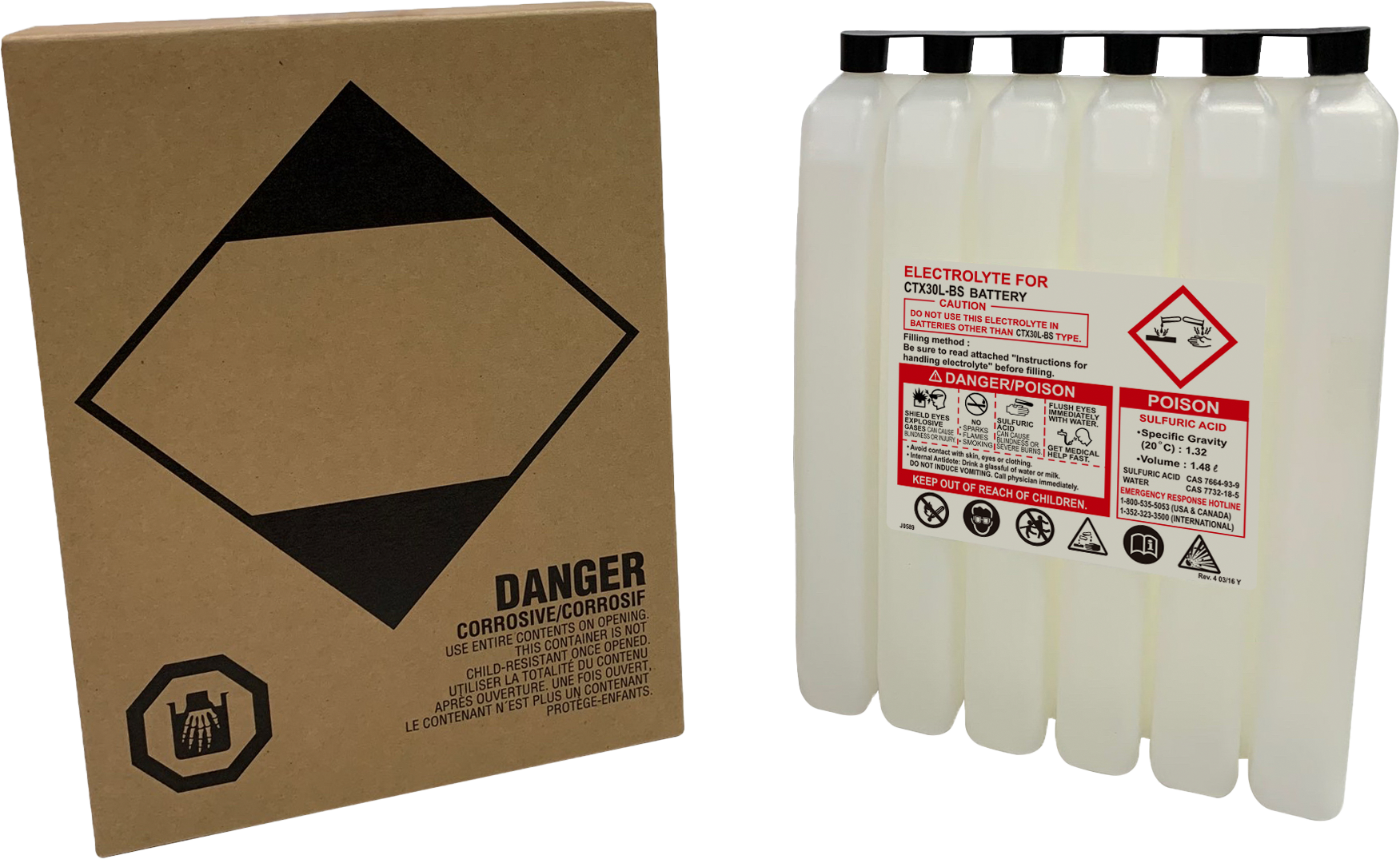 FIRE POWER - SEALED BATTERY ELECTROLYTE PACK 1482CC - 1482CC CTX