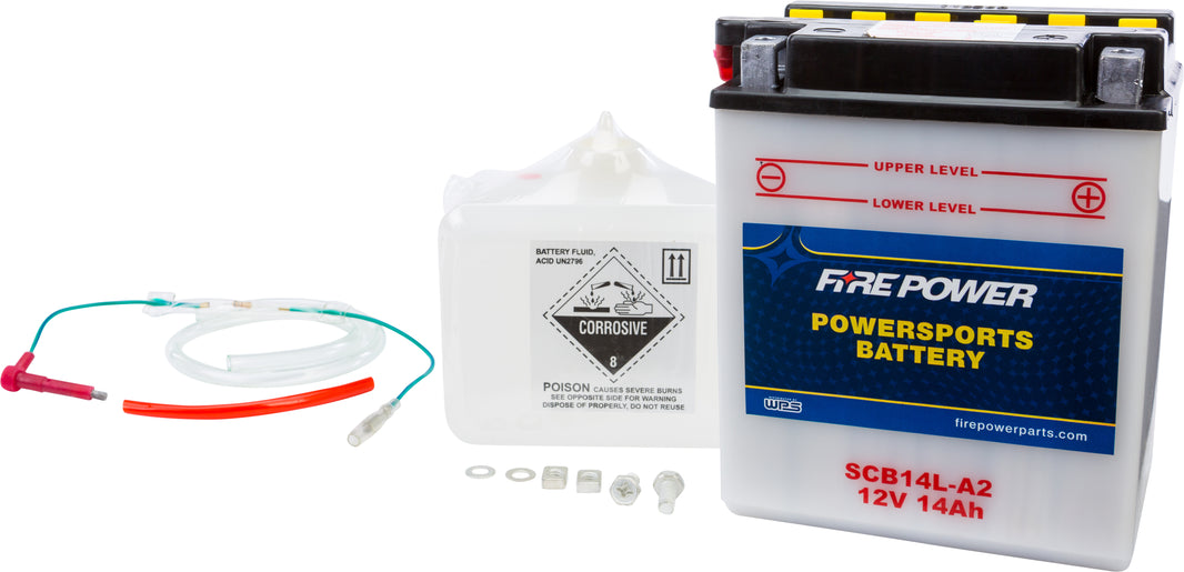 FIRE POWER - BATTERY W/ACID SCB14L-A2 /SENS 12V HEAVY DUTY - SCB14L-A2