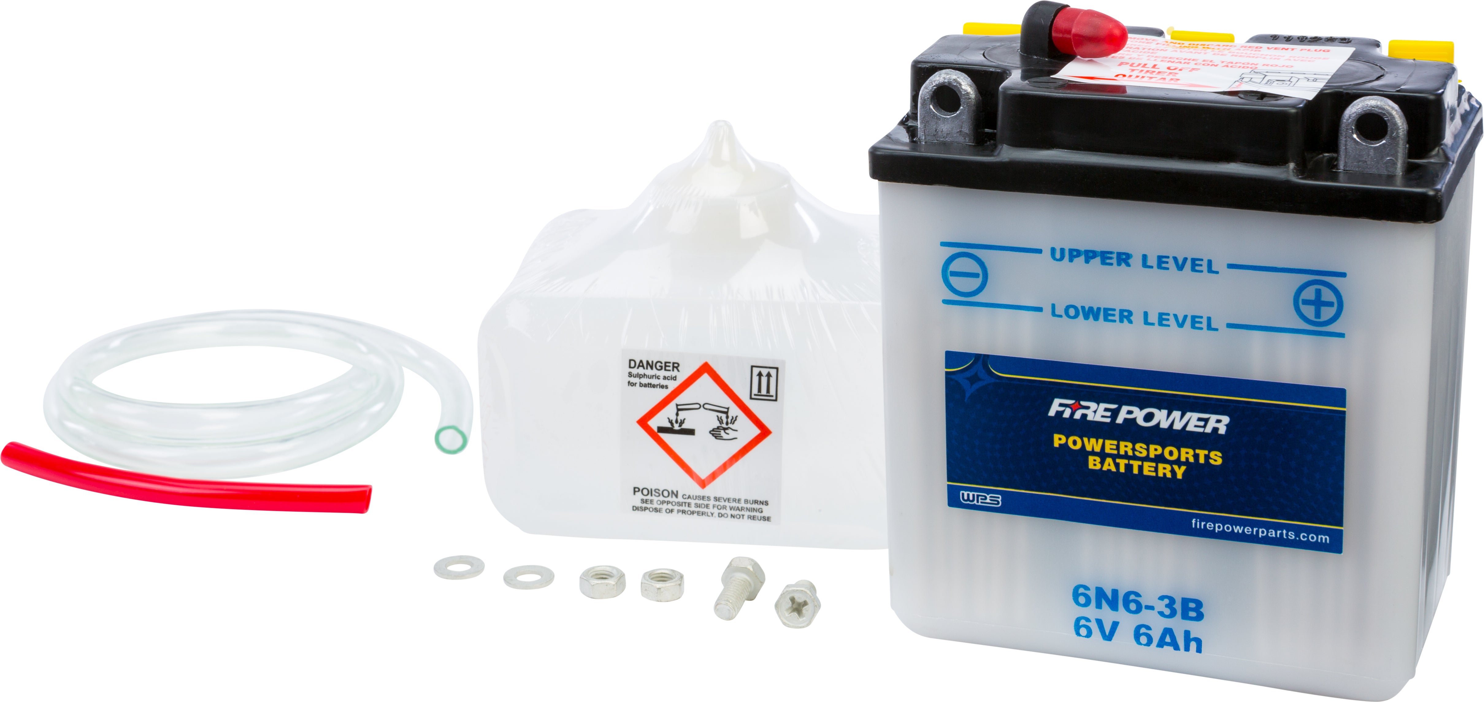 FIRE POWER - BATTERY W/ACID 6N6-3B 6V - 6N6-3B