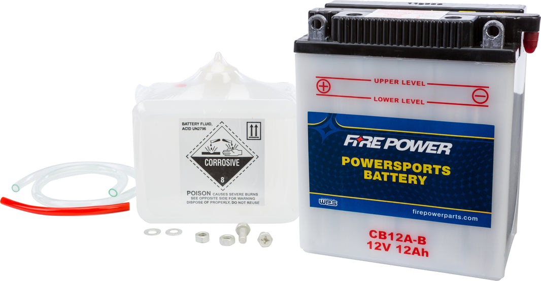 FIRE POWER - BATTERY W/ACID CB12A-B 12V HEAVY DUTY - CB12A-B