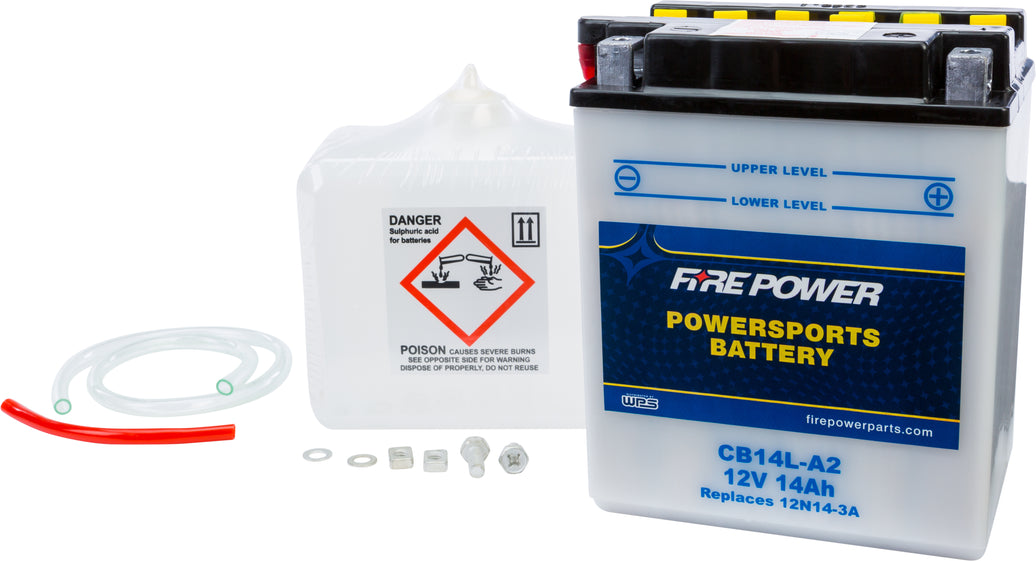 FIRE POWER - BATTERY W/ACID CB14L-A2 12V HEAVY DUTY - CB14L-A2