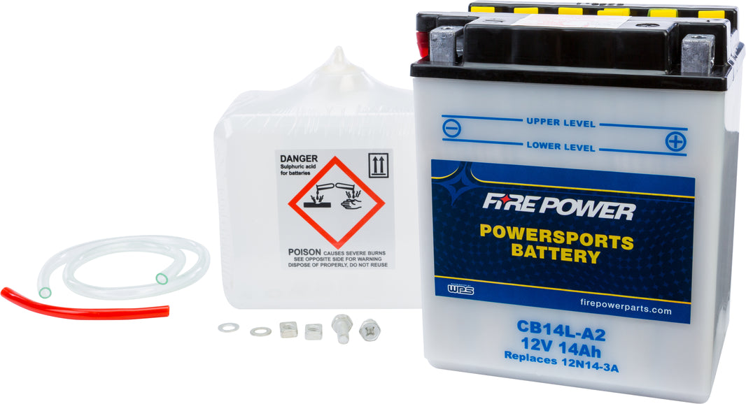 FIRE POWER - BATTERY W/ACID CB14L-A2 12V HEAVY DUTY - CB14L-A2