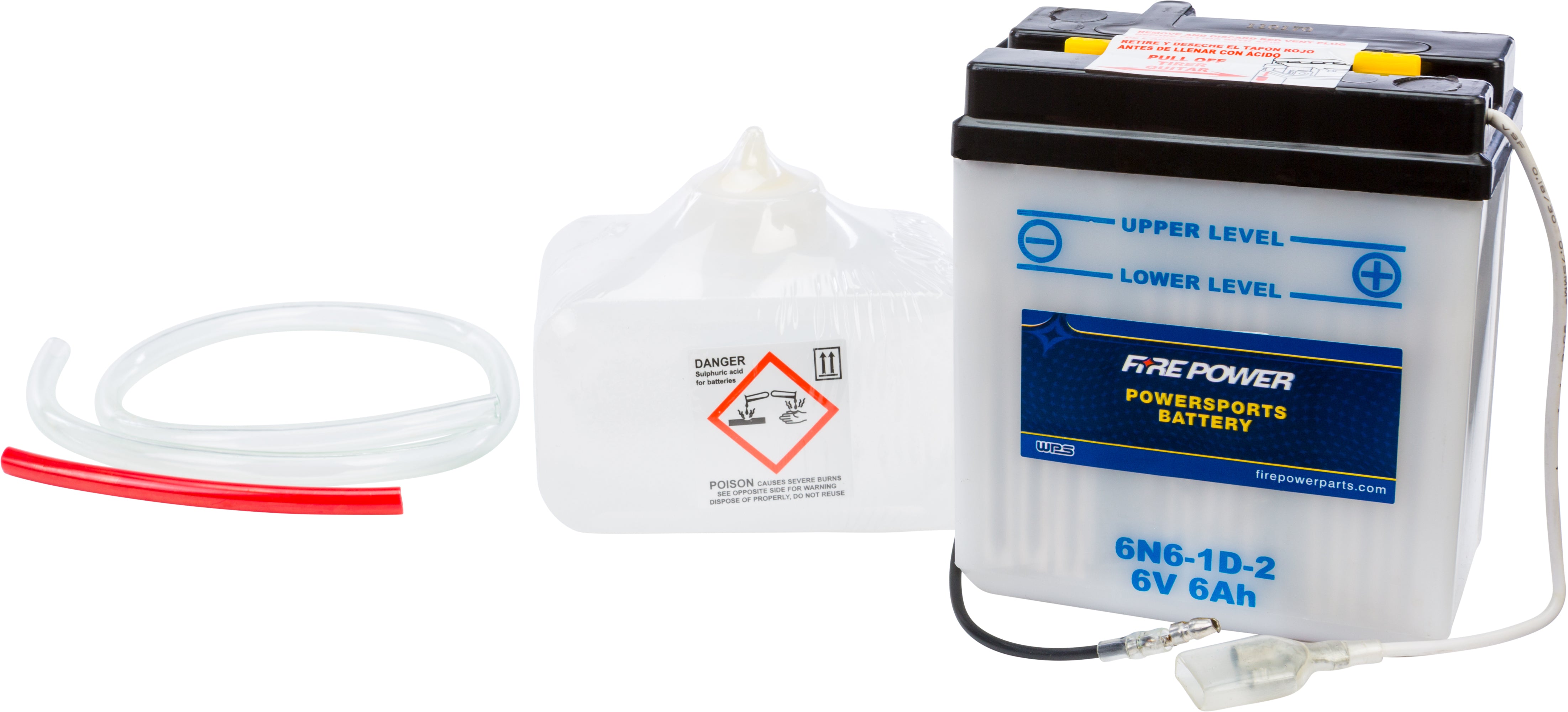 FIRE POWER - BATTERY W/ACID 6N6-1D-2 6V - 6N6-1D-2