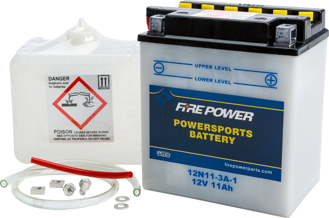 FIRE POWER - BATTERY W/ACID 12N11-3A-1 12V - 12N11-3A-1