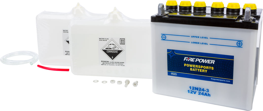 FIRE POWER - BATTERY W/ACID 12N24-3 12V - 12N24-3