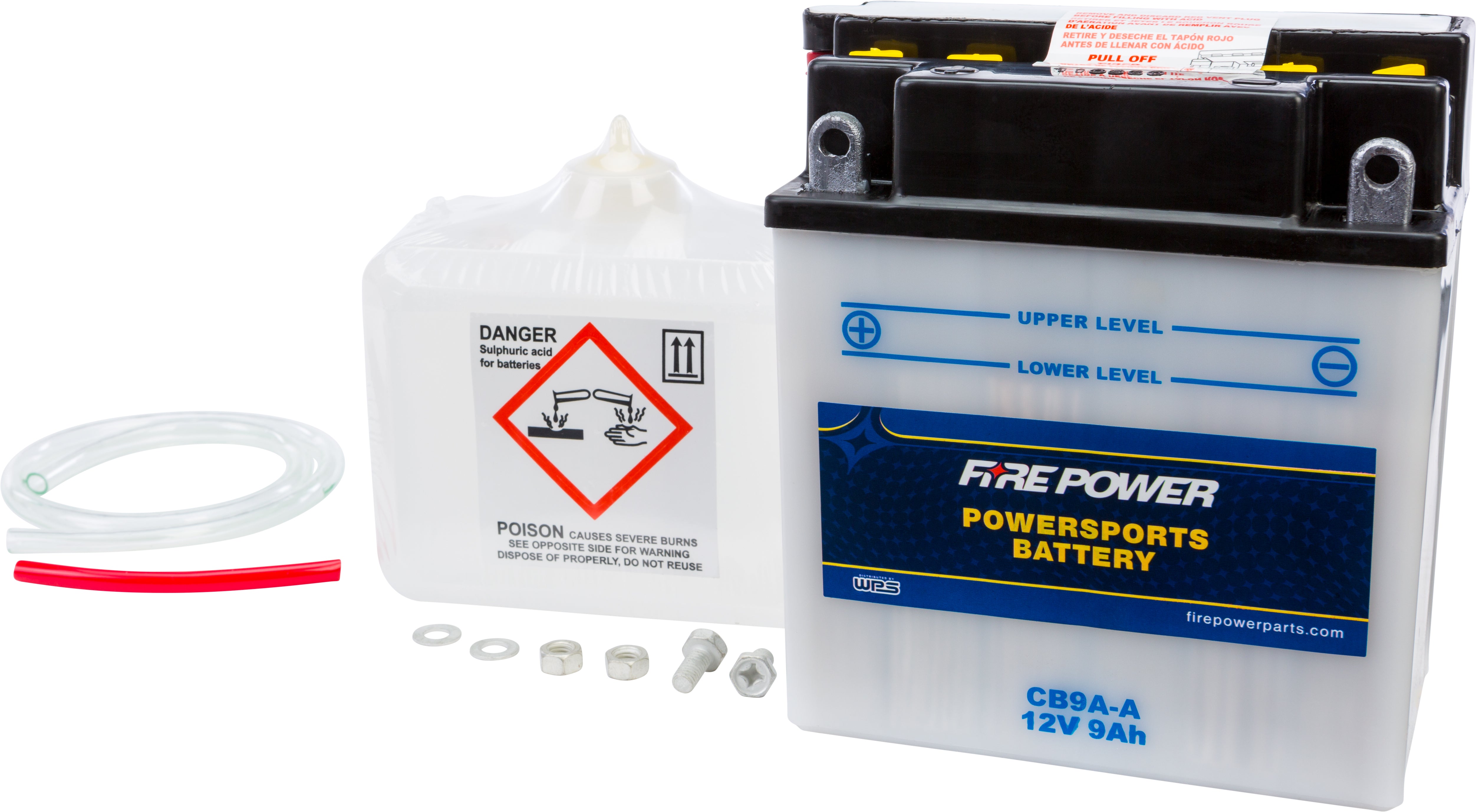 FIRE POWER - BATTERY W/ACID CB9A-A 12V HEAVY DUTY - CB9A-A