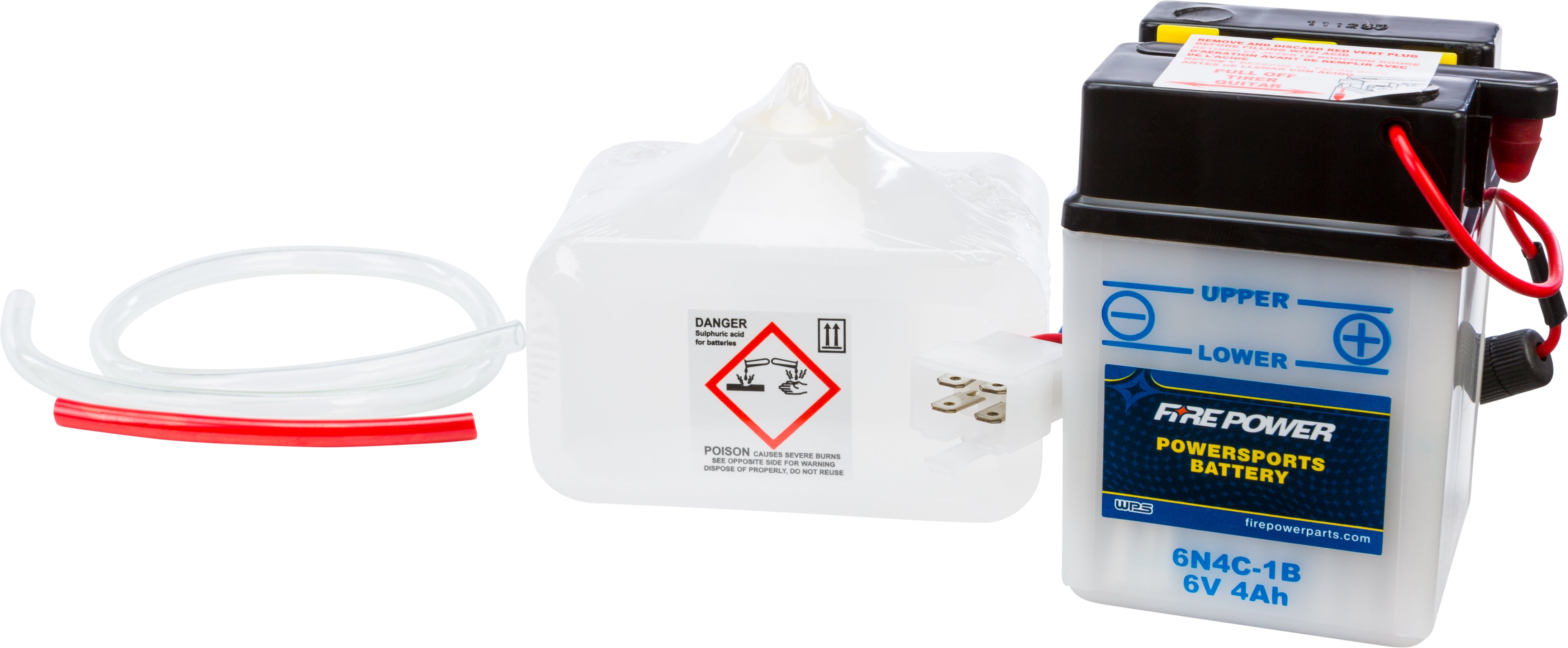FIRE POWER - BATTERY W/ACID 6N4C-1B 6V - 6N4C-1B
