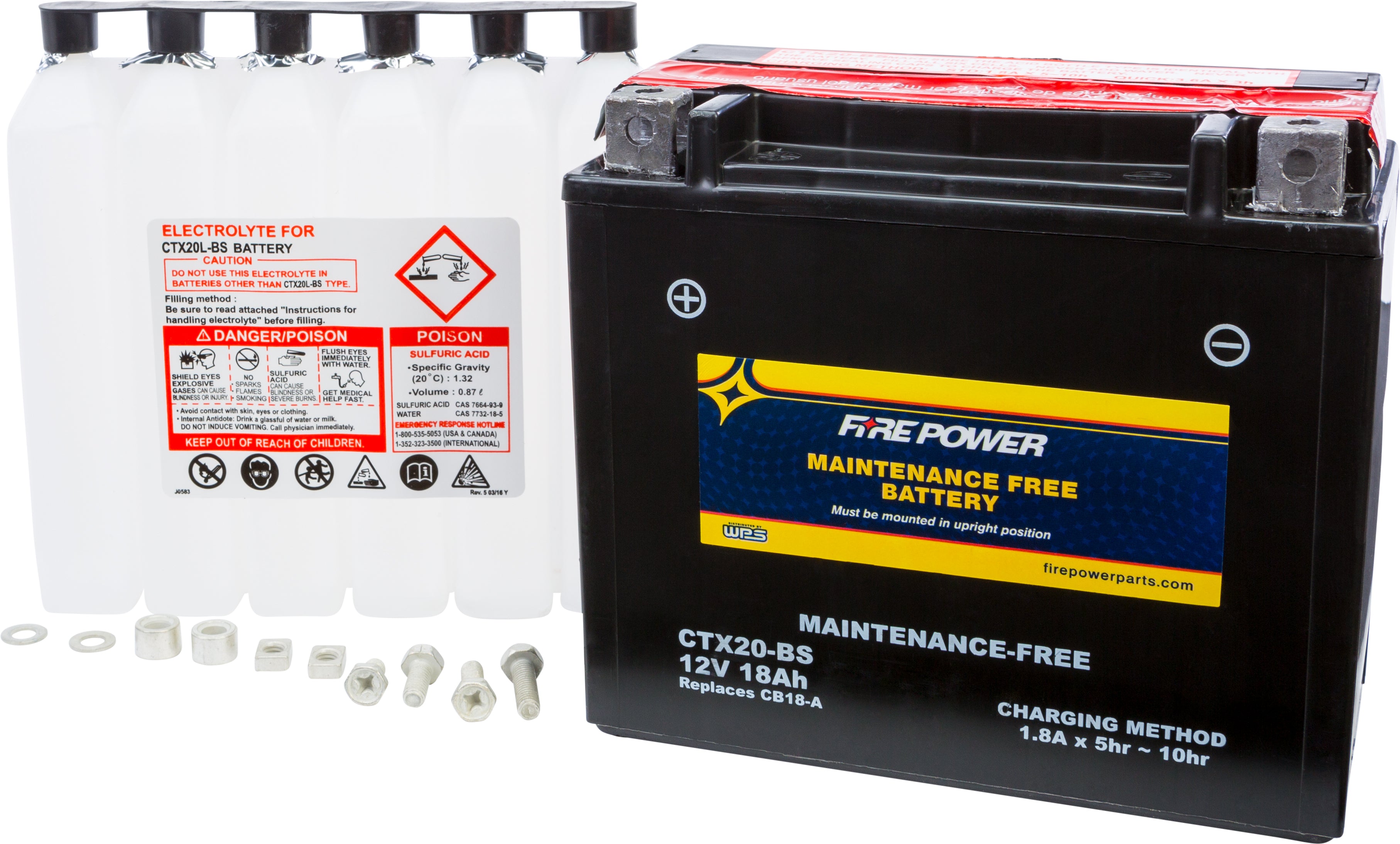 FIRE POWER - BATTERY CTX20-BS MAINTENANCE FREE - CTX20-BS