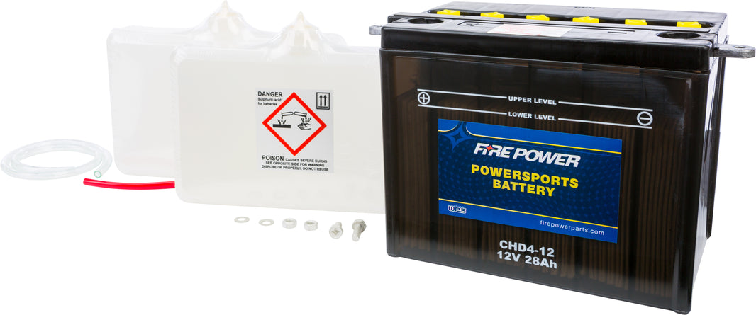FIRE POWER - BATTERY W/ACID CHD4-12 12V - CHD4-12